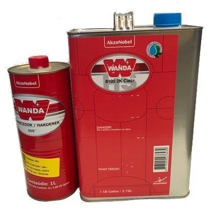 Wanda 8100 2K Polyurethane Clearcoat 500201, 1Gallon with Hardener 3090, 1Liter