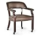 Steve Silver Company Tournament Casters Captains Chair, 25D x 25W x 31H in, Brown