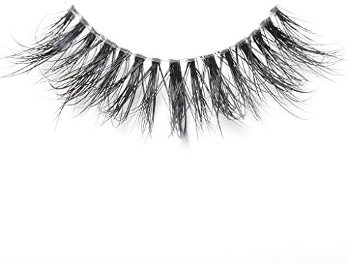 Arimika Handmade 3D Mink False Eyelashes -Reusable with Clear Invisible Flexible Band, Lightweight Fluffy Natural Looking,Cruelty Free