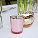 Just Artifacts Mercury Glass Votive Candle Holders 2.75-Inch Speckled Blush (Set of 12) - Mercury Glass Votive Candle Holders for Weddings and Home Décor
