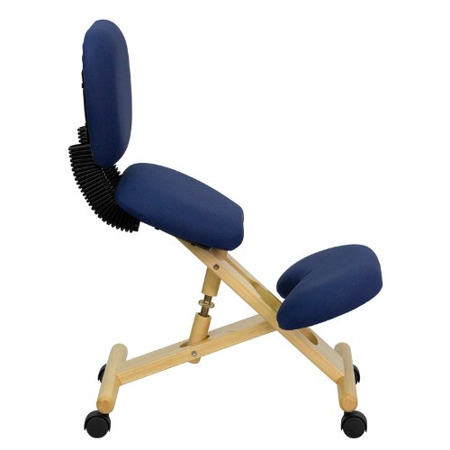 Flash Furniture Mobile Wooden Ergonomic Kneeling Posture Office Chair