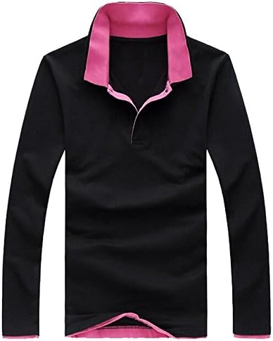 Orlando Johanson New Men's Premium Mesh Pique Fall Long Sleeve Polo Shirt 4#US Large good quality