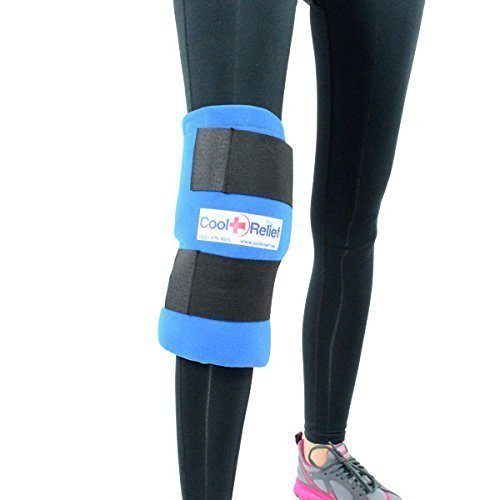 Cool Relief Soft Gel Knee Ice Wrap, Cold Therapy Compression Ice Pack, Universal Size