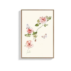 Framed Canvas Wall Art for Living Room, Bedroom Beautiful Flowers Canvas Prints for Home Decoration Ready to Hanging - 16x24 inches