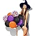 Tatuo 80 Pieces Halloween Balloons Set Confetti Balloons Latex Balloons for Birthday Baby Shower Wedding Graduation 4th of July Decorations, 12 Inch (Black, Orange, Purple)