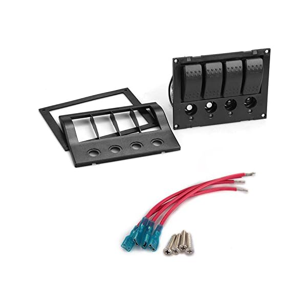 IZTOSS-4-Gang-Marine-Boat-Bridge-Control-Panel-Led-Rocker-Switch-12v-24v-with-Circuit-Breakers