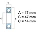 PGN (2 Pack) 6303-2RS Bearing - Lubricated Chrome Steel Sealed Ball Bearing - 17x47x14mm Bearings with Rubber Seal & High RPM Support