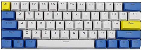 YQYL 61-key mechanical keyboard keycap PBT frosted transparent 61-key cap two-color molding injection keycap,B