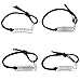 4x Leather Bracelet Adjustable Silver Motivational Inspirational Beautiful #1