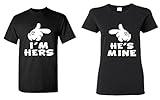 Couple Matching Cartoon Hands I'm Hers - He's Mine T-shirt
