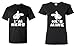 Shop4Ever Couple Matching Cartoon Hands I'm Hers - He's Mine T-Shirt
