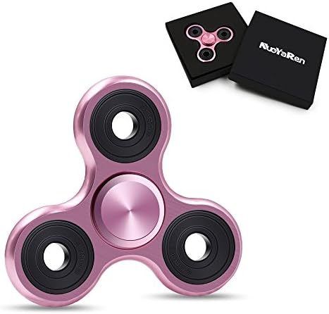 Fidget Spinner Toy Aluminium Alloy EDC Hand Spinner for Autism and ADHD Rotation Long Time Stress Relief Toys by NuoYaRen 102,pink