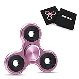 Fidget Spinner Toy Aluminium Alloy EDC Hand Spinner for Autism and ADHD Rotation Long Time Stress Relief Toys by NuoYaRen 102,pink