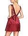 Oheetu Women Sexy Babydoll Dress Lace Negligee Lingerie Satin Chemise
