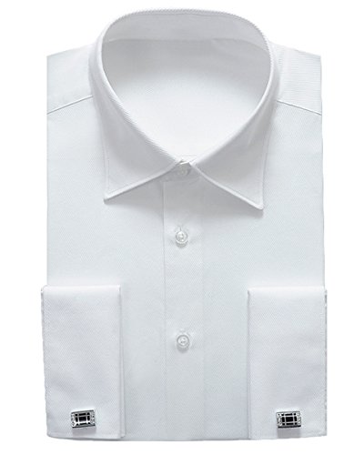 Alimens & Gentle French Cuff Regular Fit Dress Shirts (Cufflink included) (16