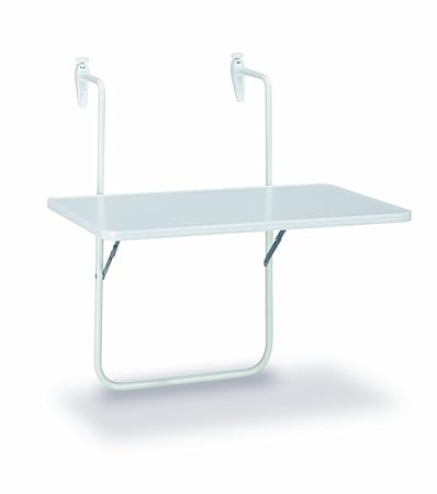 BEST 36506400 Balkon Hängetisch Boy 60 x 40 cm, weiß