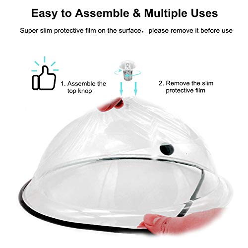 TMKEFFC Smoking Cloche Dome Cover 10 Inches Lid for Plates, Bowls and Glasses, Smoker Gun Smoking Infuser Smoke Infusion Specialized Accessory