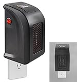 Easy Heat 400 Watts Direct Plug-In Handy Electric Wall Outlet, Mini Personal Heater, Safe, Ceramic Heating Element.