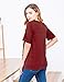Finejo Women's Casual Short Sleeve Round Neck Irregular Hem Asymmetrical Loose Tunic Tops