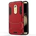 Axon 7 Case, ZTE Axon 7 Case, MicroP(TM) Dual Layer Armor Hard Slim Hybrid Kickstand Phone Cover Case for ZTE Axon 7 (Red Kickstand Case)