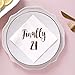MAGJUCHE Finally 21 Cocktail Napkins, 50-Pack 3ply White Rose Gold 21st Birthday Dinner Celebration Party Decoration Napkin