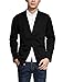 uxcell Men's Father's Day Notched Lapel Long Sleeve Single Button Closure Blazer One Button Black M (US 40)
