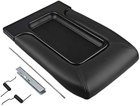 YeBetter Center Console Cover - Console Armrest Lid for Chevy Silverado 1500 - Truck Accessories for Avalanche Tahoe GMC Sierra Yukon Escalade Gray Leather