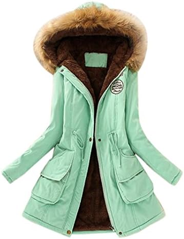 Sinma Women Hooded Parka, Thicken Warm Winter Faux Fur Lined Long Outwear Jacket Coat