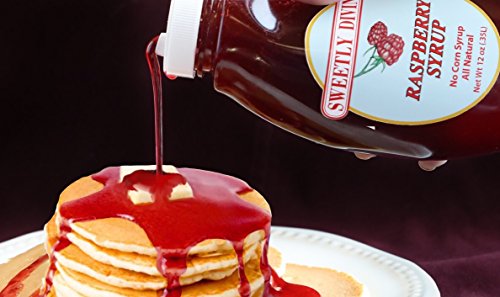 Sweetly Divine Natural Fruit Flavored Blueberry Syrup for Coffee, Pancakes, Waffles, Ice Cream - Healthy and Great Tasting Flavoring Syrup - No High Fructose Corn Syrup (Blueberry, (2) 14 oz bottles)
