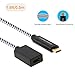 CableCreation USB C Extension Cable, 1.6ft 10Gbps USB 3.1 Gen 2 Type C Male to Female Extender Cord, Support 4K Video Audio Transfer, Compatible with MacBook Pro Galaxy S22 Ultra Note 8, 0.5M/Black