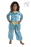 Turquoise Arabian Princess Dress Up Costume with Princess Hairbow