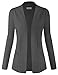 BIADANI Women Classic Soft Long Sleeve Open Front Cardigan Sweater Charcoal 3X-Large