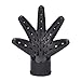 Hairdryer Diffuser, InKach Hairdressing Hair Blower Dryer Diffuser Hand Shape Cover (Black)