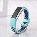 Maledan Replacement Bands Compatible for Fitbit Alta, Fitbit Alta HR and Fitbit Ace, Accessory Sport Bands Air-Holes Breathable Strap Wristbands with Stainless Steel Buckle, Teal/Blue, Small