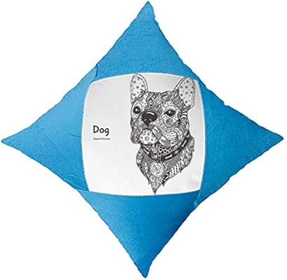 Paint Run Dog Friend Company Throw Pillow Blue Case Cover Car Bed