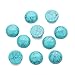 JJG 20pcs 8mm Natural Stone Round Cabochons Flatbacks Turquoise Gemstone Dome Cameos