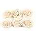 Junxia Natural 20 Pieces Mini Ivory Burlap Flowers for Wedding Party Decoration