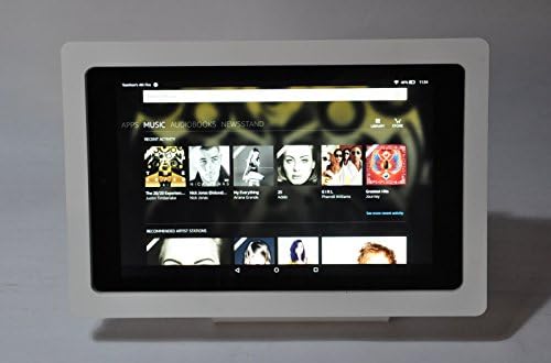 TABcare Fire HD 8 2016 2017 2018 Acrylic Anti-Theft Kit for Kiosk, POS, Store, Show Display (Wall Mount, White)