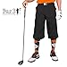 Golf Knickers Black Microfiber (Plus Fours) for Men