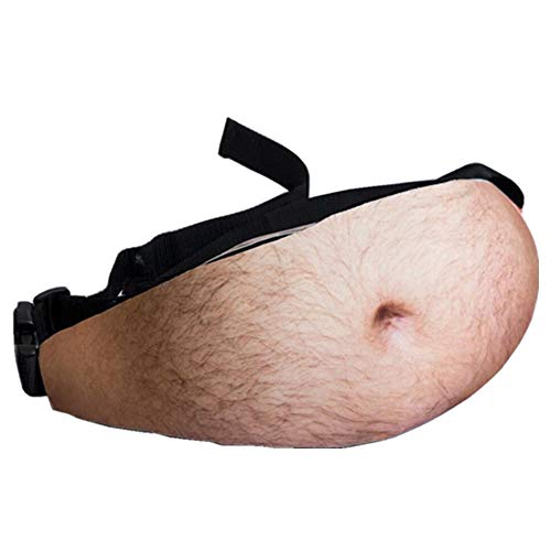 Fanny Beer Belly Waist Packs 3D Dad Pop BOD Waist Bags Money Belt Bag with Adjustable Belt