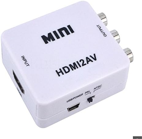 Junmin Mini Composite 1080P HDMI to RCA Audio Video AV CVBS Adapter Converter For HDTV(HDMI IN AV OUT)