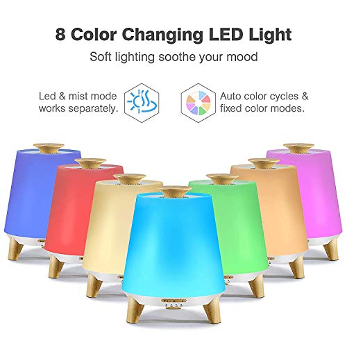 JuTai Essential Oil Diffuser, 300ML Diffuser with Bluetooth Speaker, Ultrasonic Humidifier, Remote Control Aromatherapy… - Image 3