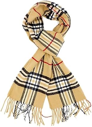 AllSaints Unisex Brushed Check Scarf - Classic Winter Scarf with