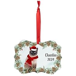 Seal Point Siamese Cat Christmas Ornament 2024