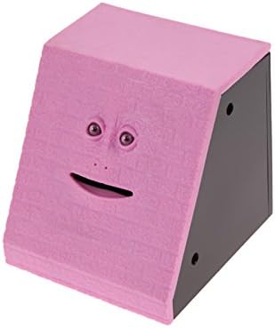 Pink Brick Face Bank Electronic Face Saving Money Coin Eating Box Piggy Bank Fun Gift