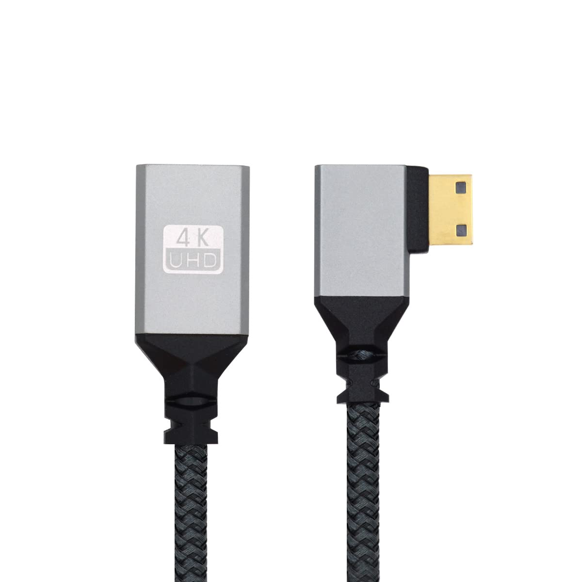 CY 4K Cable Type-C MINI HDMI 1.4 Male 90 Degree Right Angled to HDMI Female Extension Cable for DV MP4 Camera DC Laptop HDTV