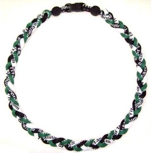 Green/Black/White Tornado New Sports Ionic Titanium Germanium Baseball Sport Team Style Necklace