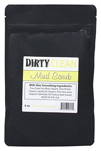 Dirty Clean Dead Sea Mud Mask 8oz - Best Natural Detoxifying Facial Mask for Acne, Oily Skin & Blackheads - Get Clear Radiant Skin