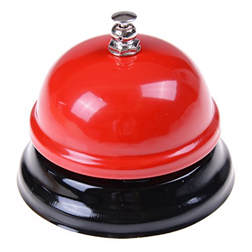 Retro Classical Red Call Bell Ring Bell Toy Party Prop for Family Restaurant Bar