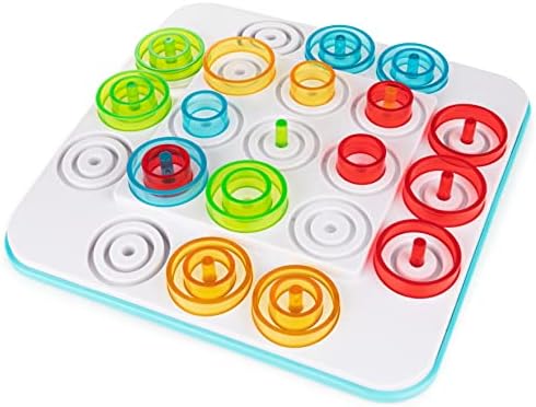 Marbles OTRIO – Nueva edición del juego de mesa estratégico para la familia – Alinea los peones en una versión modernizada del Morpion en forma de juego de mesa – Multijugador – Juego infantil de 8